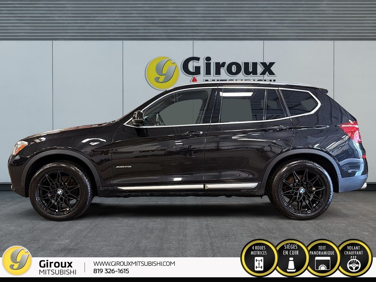 BMW X3 XDRIVE28I 2017 Noir Sainte-Agathe-des-Monts - photo #4