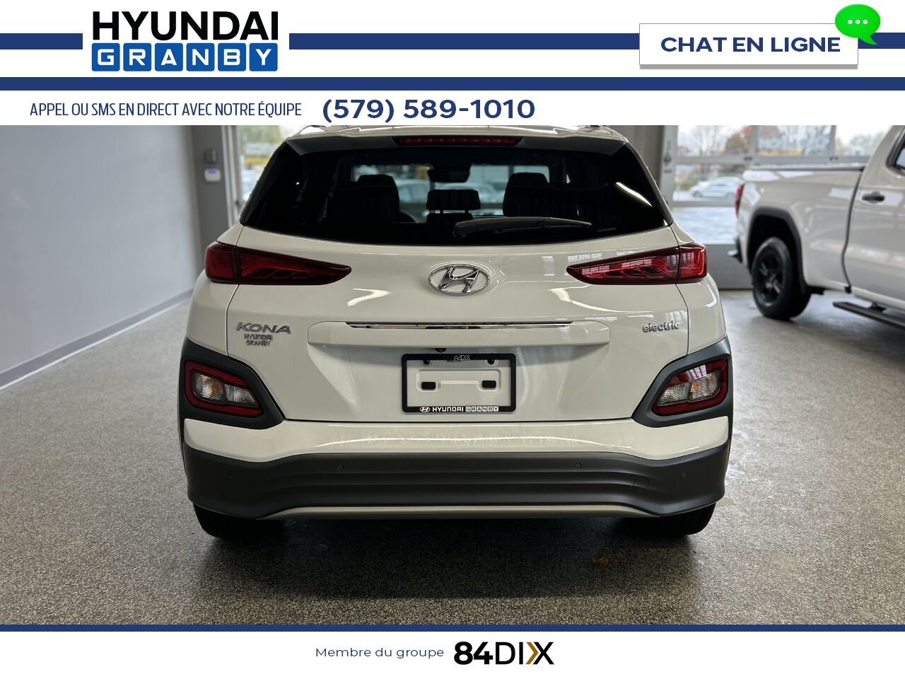 Hyundai Kona électrique 2020 Blanc Granby - photo #4