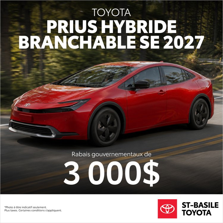 St Basile Toyota promo aout PRIUS HYBRIDE 2027 FR