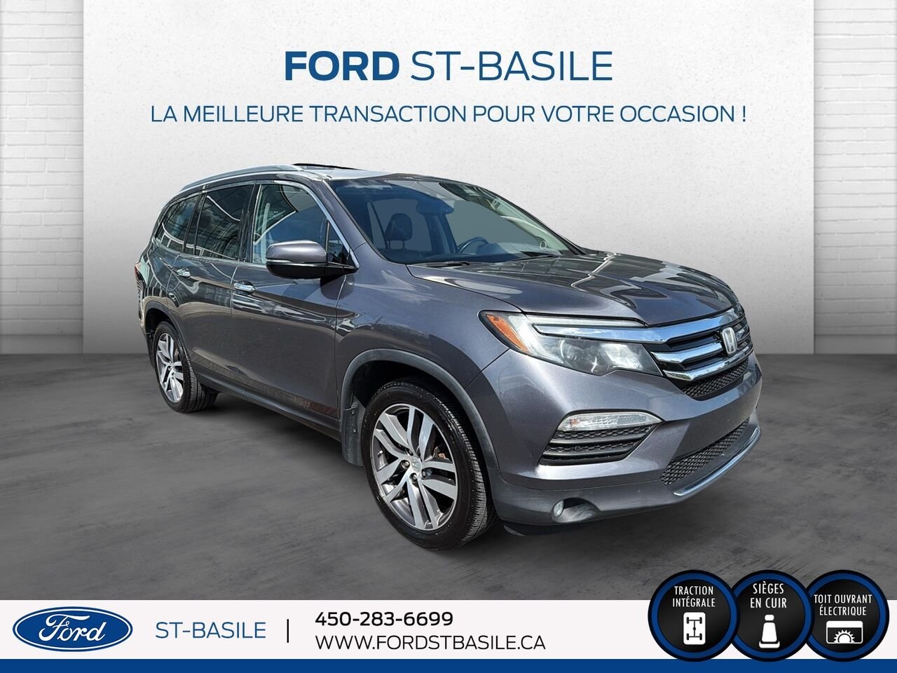 HONDA PILOT 2016 Gris Saint-Basile-le-Grand - photo #9