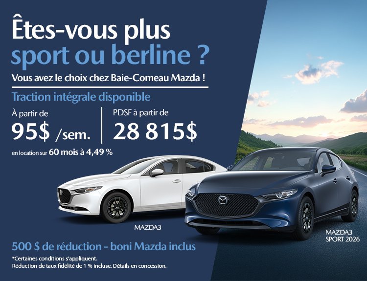 BCM mazda sport ou berline PROMO 0526 FR