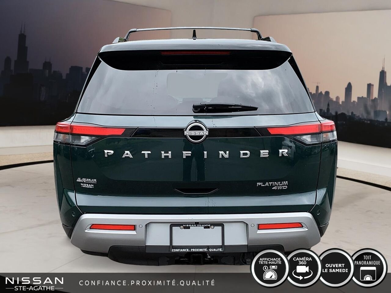2023 Nissan Pathfinder Platinum | CUIR BRUN | TOIT PANORAMIQUE | TOWING PACKAGE | Green Saint-Jérôme - photo #3