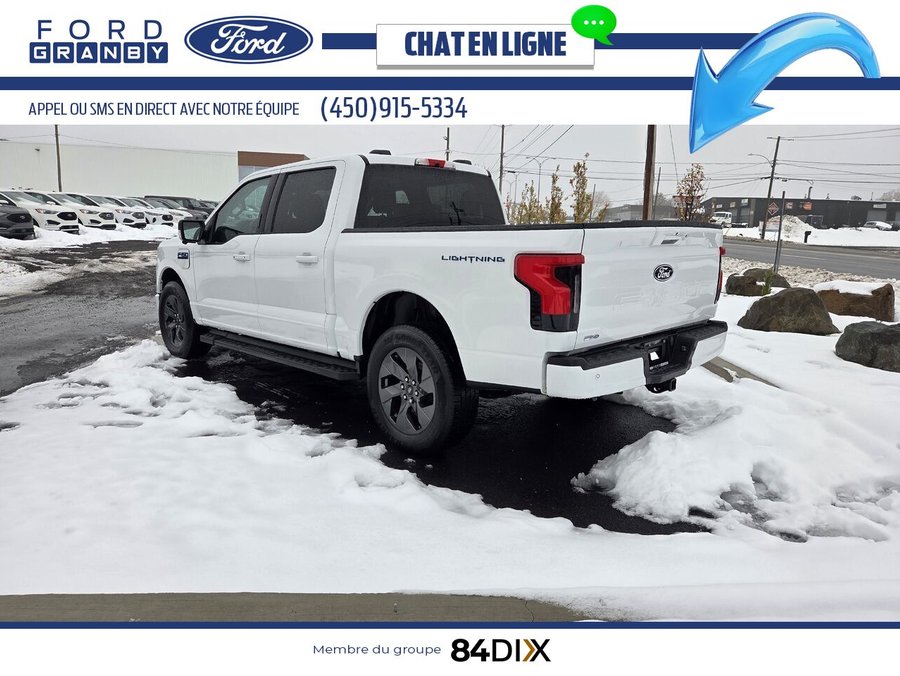 Ford F-150 Lightning Flash SuperCrew 4RM, 5,5 pi, Grande Autonomie 2024 Blanc