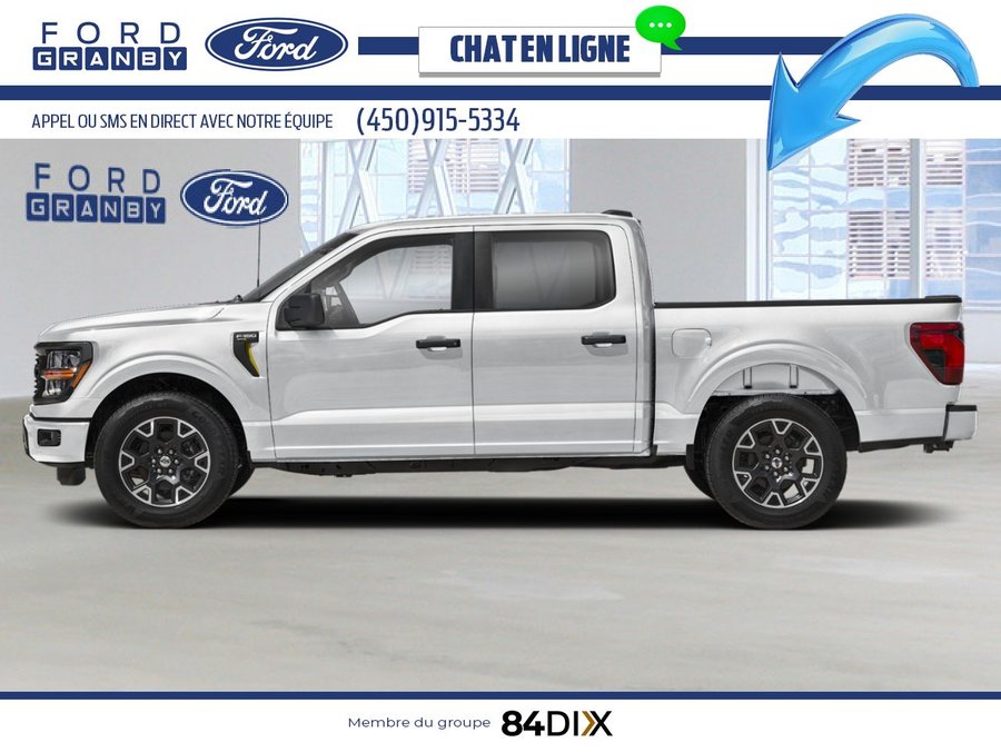 Ford F-150 STX cabine SuperCrew 4RM caisse de 5,5 pi 2025 Blanc sidéral métallisé