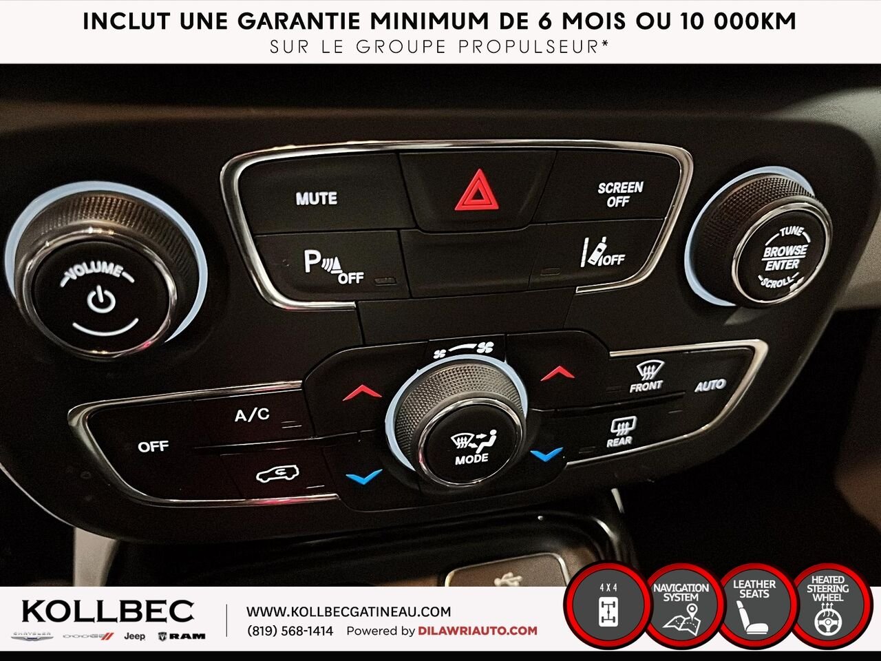 JEEP COMPASS Limited 4x4 2018 Blanc Ottawa & Gatineau - photo #6