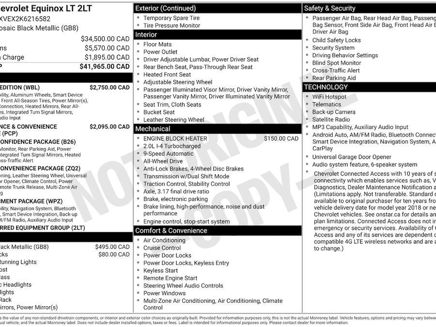 2019 Chevrolet Equinox 2019 Black
