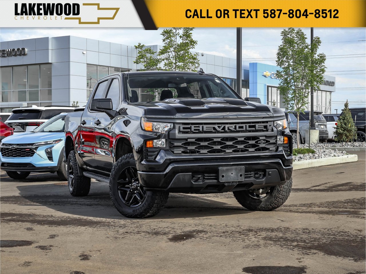 2024 Chevrolet Silverado 1500 4WD Crew Cab 147 Custom Trail Boss Black Sherwood Park - photo #0