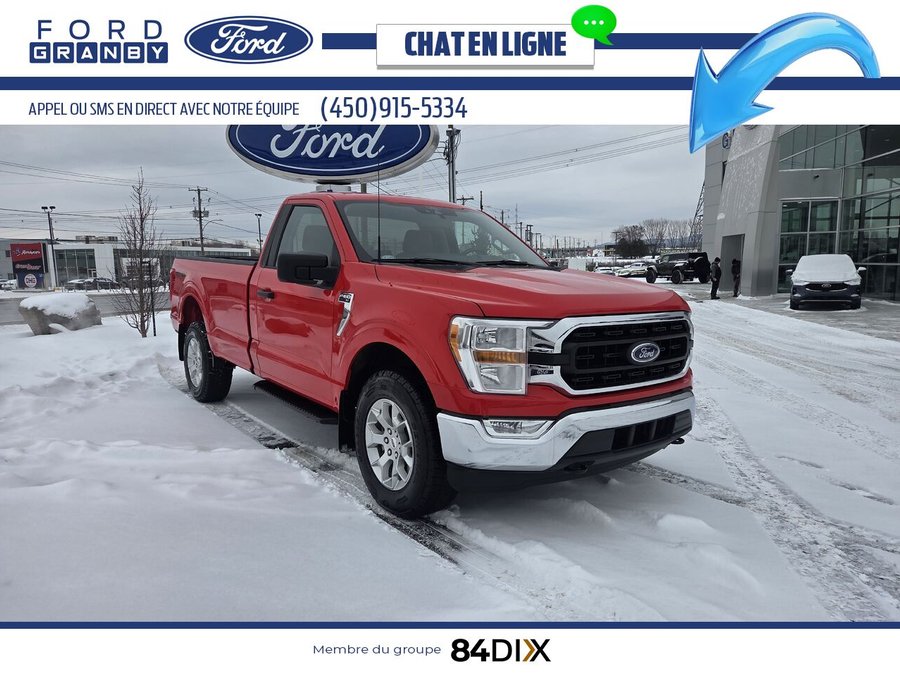 Ford F-150 XLT cabine simple 4RM caisse de 8 pi, V6 3.5 EcoBoost 2022 Rouge
