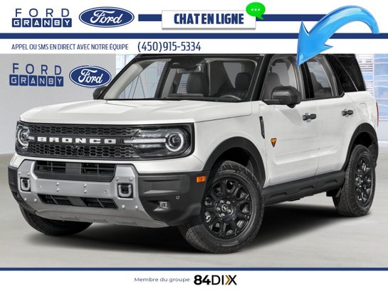 Ford Bronco Sport Badlands 4x4 2026 Blanc Oxford