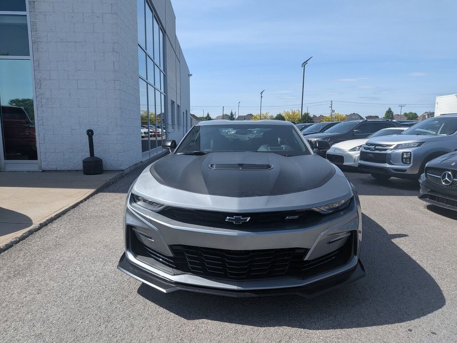 Chevrolet Camaro Coupé 2 portes 1SS V8 6.2L-TRACK PACK-SIÈGES RECARO-KIT DE JUPES-CARPLAY/ANDROID AUTO 2024 Gris