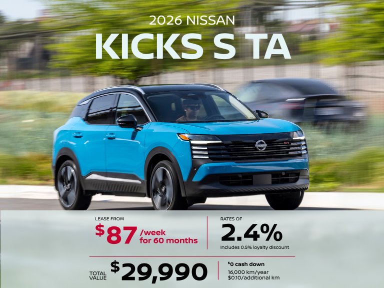 Nissan blainville Accueil mai KICKS S TA