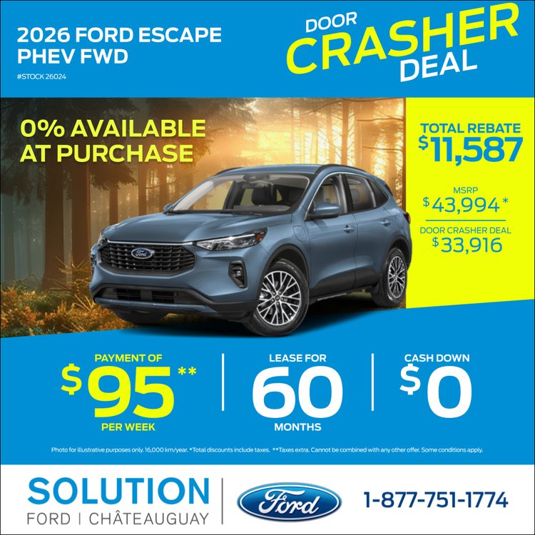 Solution ford promo avril Escape PHEV 2026 EN 2
