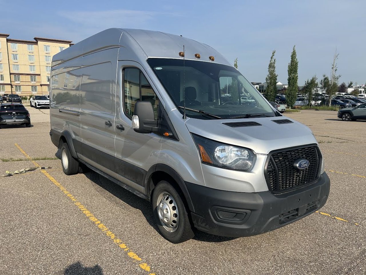 2024 Ford Transit Cargo Van T-350 HD 148 EL Hi Rf 9950 GVWR DRW AWD Grey Sherwood Park - photo #1