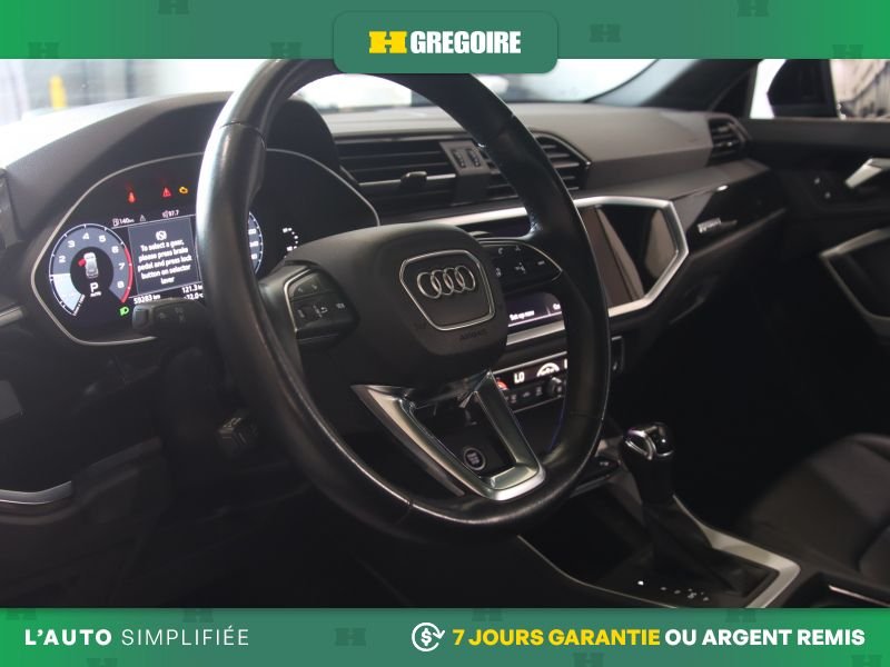 Audi Q3 821561 | Komfort AWD AUTO A/C MAGS CUIR TOIT CAM RECUL BLUE 2022 Noir Laval - photo #11