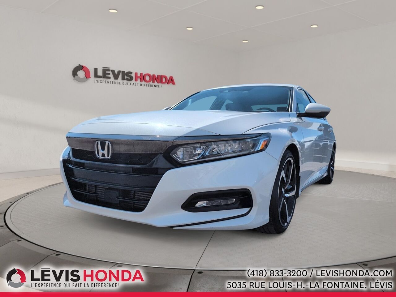 White 2018 Honda Accord Sedan Front-Wheel Drive Continuously Variable Transmission