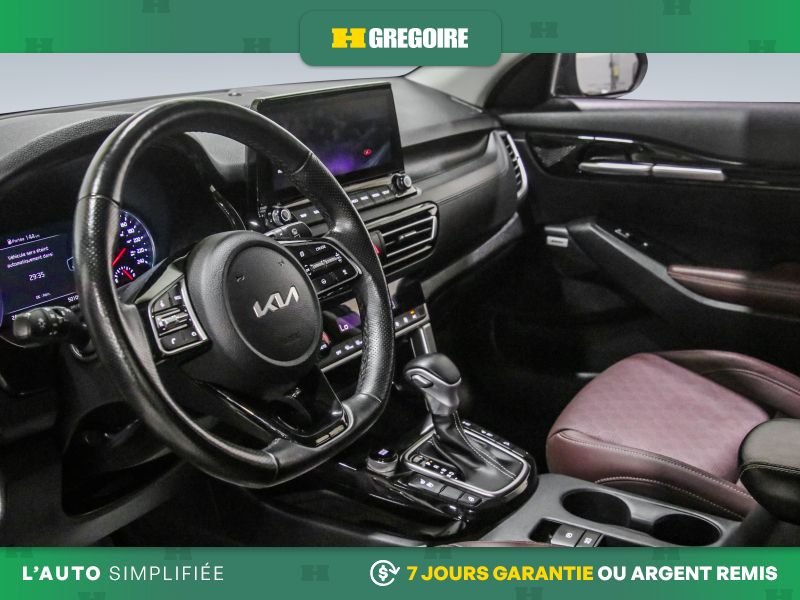Kia Seltos 720583A | SX Turbo AWD AUTO AC CUIR TOIT NAV MAGS CAM RECUL 2023 Gris Laval - photo #13