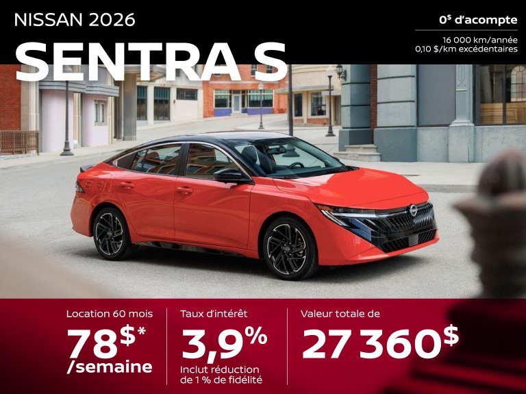 Nissan st eustache Accueil mai Sentra S