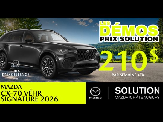 MAZDA CX-70 hybride léger 2026 2026 Noir de jais mica
