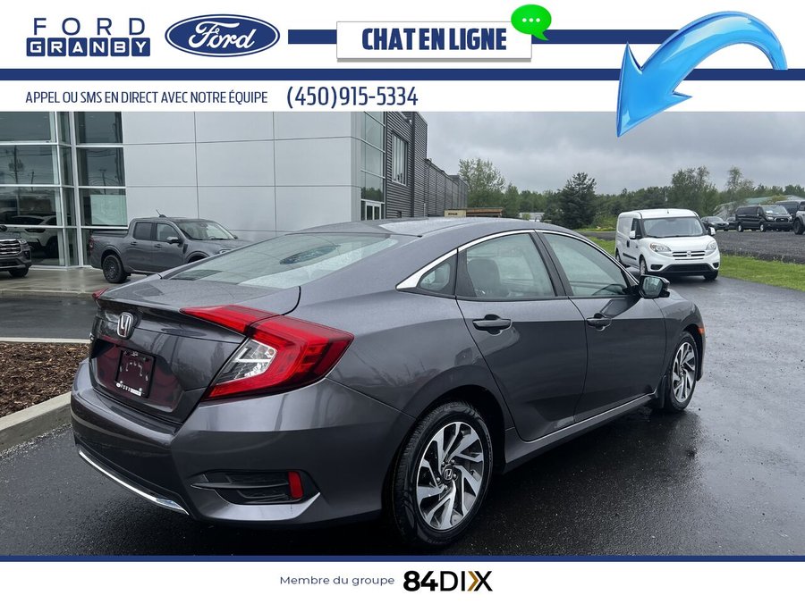 Honda Civic Berline EX CVT 2019 Noir