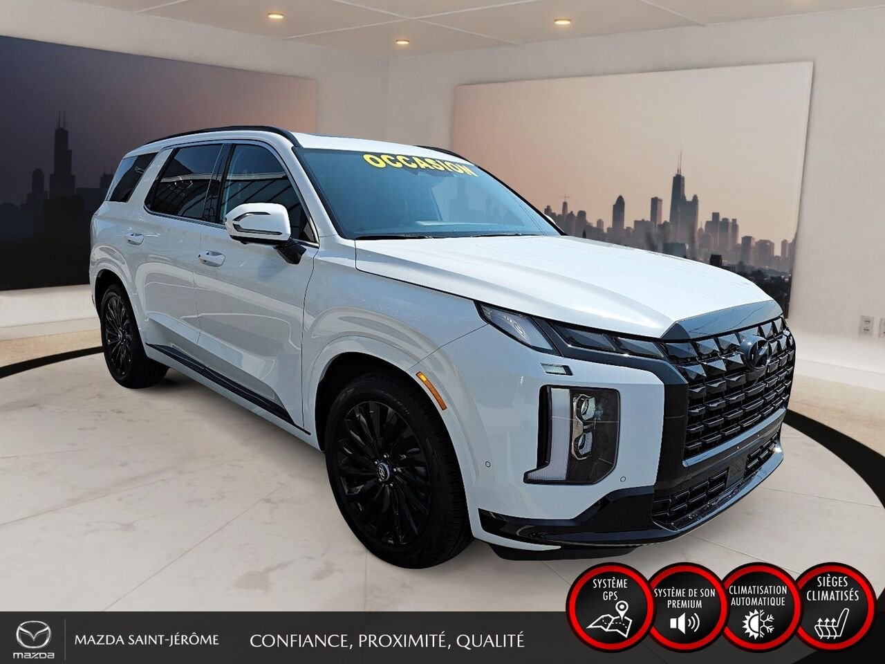 2025 Hyundai Palisade Ultimate Calligraphy édition Nuit TI 7 places White Saint-Jérôme - photo #3