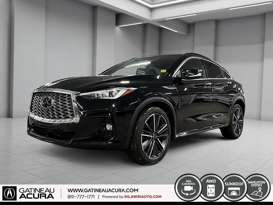 INFINITI QX55 ***CLEAN CARFAX + NAV + TOIT + UN PROPRIO *** 2023 Noir