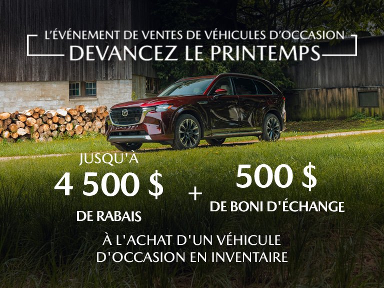 L’ÉVÉNEMENT DE VENTES DE VÉHICULES D’OCCASION