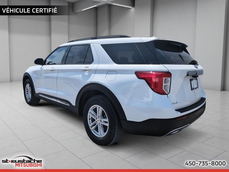 2022 Ford Explorer XLT, AWD-TURBO-CUIR-SIÈGES ET VOLANT CHAUFFANTS-CARPLAY White