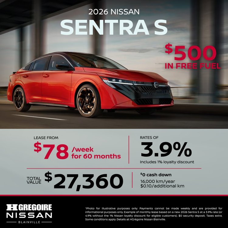 Nissan blainville promo mai Sentra S EN