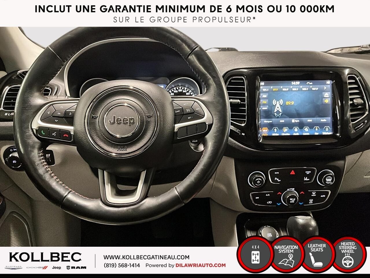 JEEP COMPASS Limited 4x4 2018 Blanc Ottawa & Gatineau - photo #2