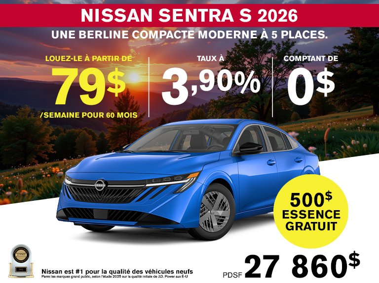 Nissan st bruno accueil sentra 2026 mai