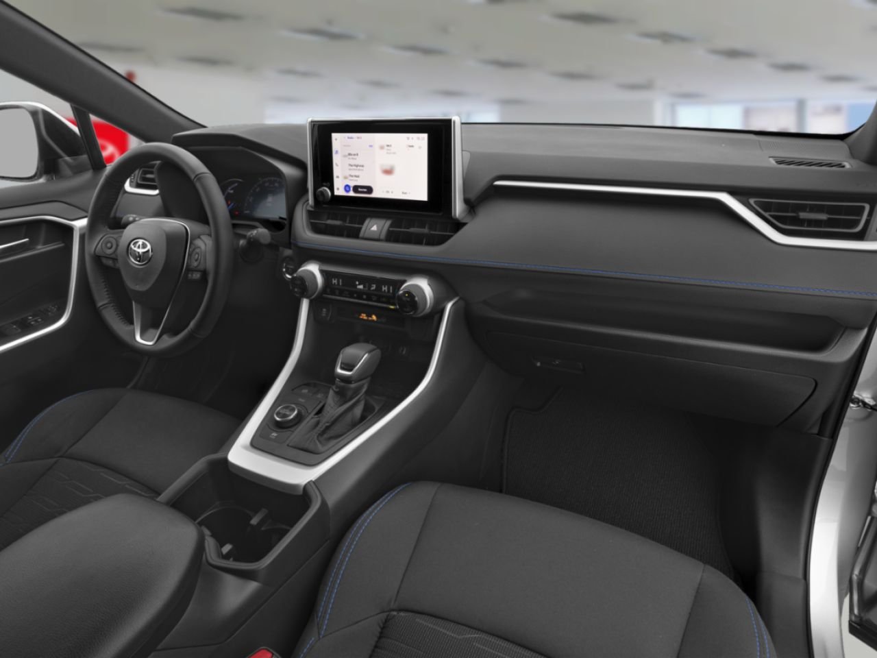 2023 Toyota RAV4 HYBRID SE AWD / CLEAN CARFAX / HEATED SEATS / MOONROOF / ALLOY WHEELS / CARPLAY AND ANDROID AUTO Black Mississauga - photo #6