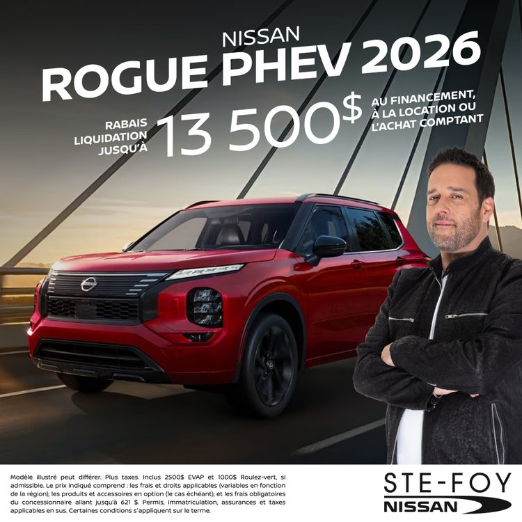 Ste foy nissan promo aout Rogue PHEV 2026