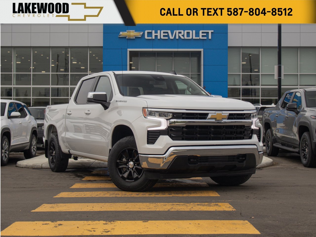 2025 Chevrolet Silverado 1500 4WD Crew Cab 147 LT White Sherwood Park - photo #0