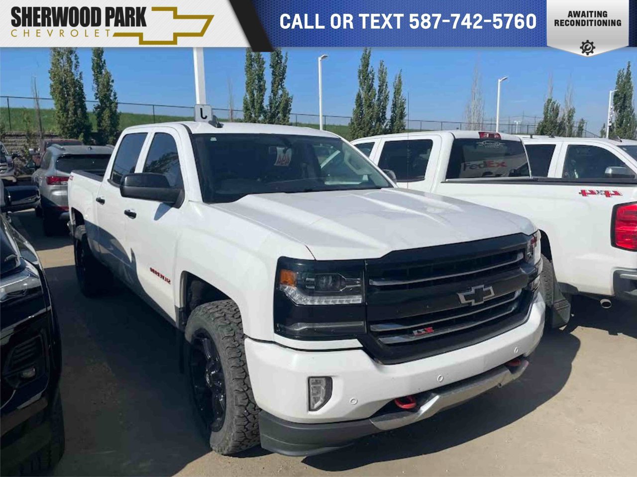 2018 Chevrolet Silverado 1500 4WD Crew Cab 143.5 LTZ w/2LZ White Sherwood Park - photo #0