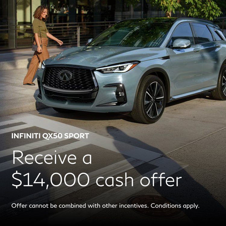 Infiniti juillet Promo 1000x1000 QX50 Sport EN