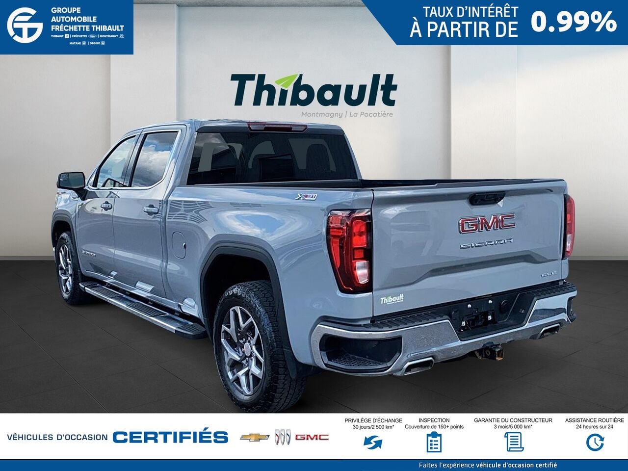 GMC SIERRA SLE cabine multiplace 4RM 157 po 2024 Gris Montmagny - photo #3