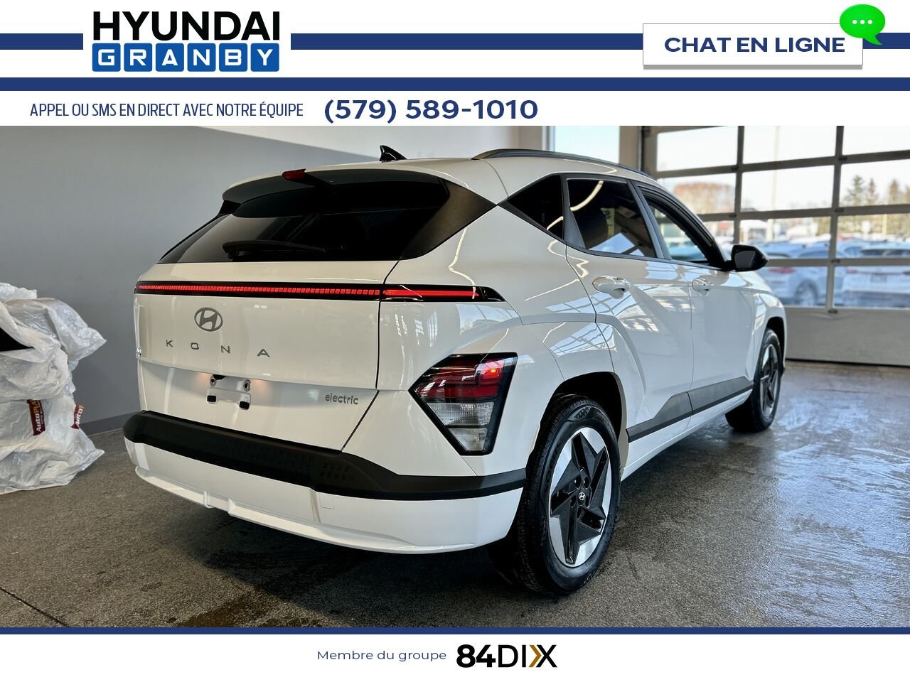 Hyundai Kona électrique 2024 Blanc Granby - photo #6