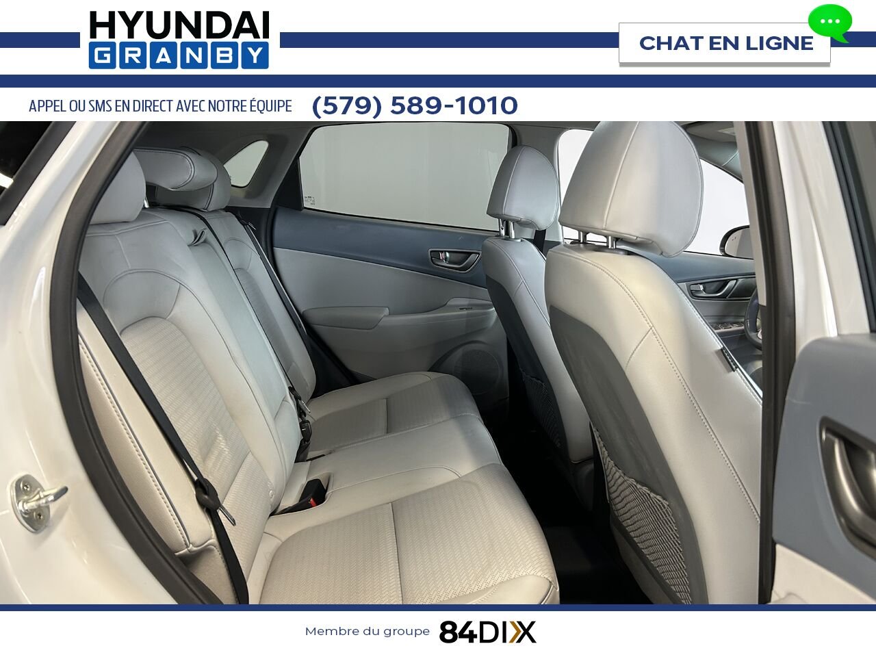 Hyundai Kona électrique 2020 Blanc Granby - photo #21