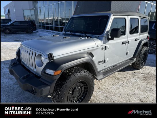 2023 Jeep Wrangler Sport S 4x4, Volant chauffant, Apple Carplay/Android Auto Grey
