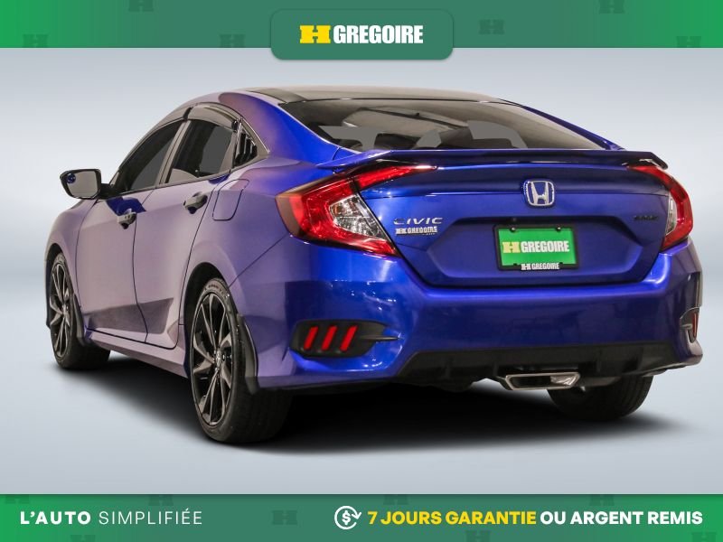 Honda Civic 822259 | Sport AUTO AC CUIR TOIT GR ELECT MAGS CAM RECUL BL 2019 Bleu Laval - photo #5
