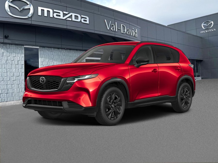 Mazda CX-5 Preferred AWD, Nouveau toit ouvrant panoramique, Éclairage signature DEL avant et arrière, 2026 Rouge vibrant cristal métallisé