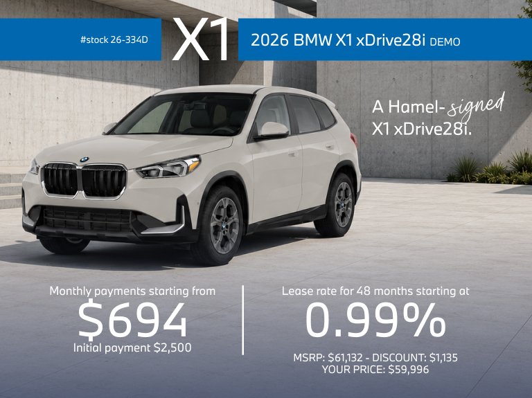 HamelBMW Accueil juin X1