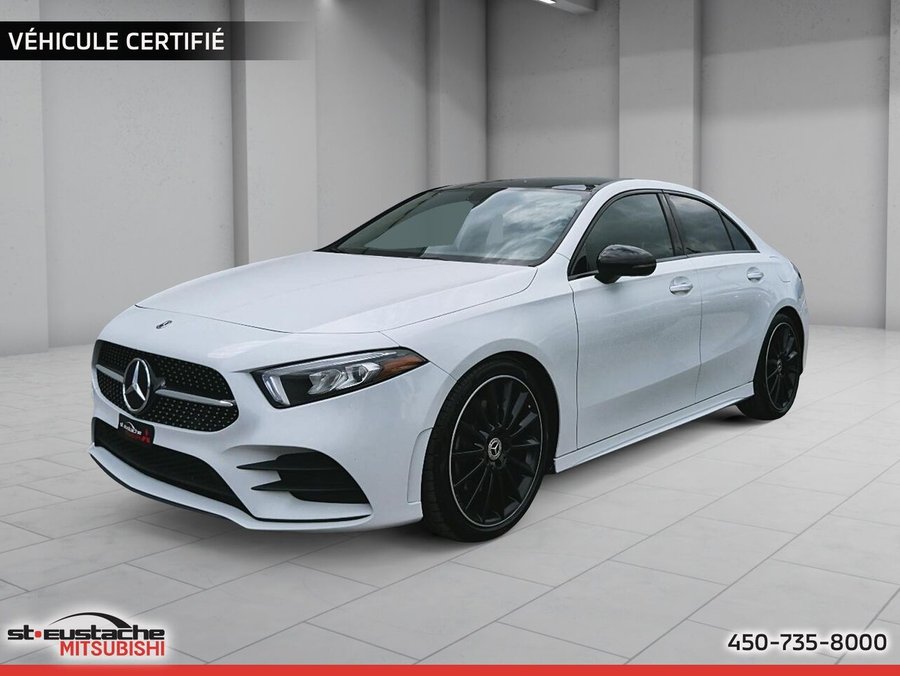 Mercedes-Benz Classe A A 220 4MATIC-AMG PACK-CUIR-TOIT PANO-CAMÉRA DE RECUL-CARPLAY 2020 Blanc