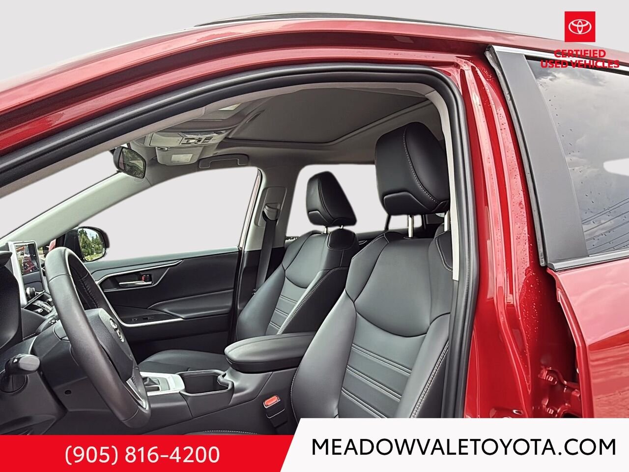 2023 Toyota RAV4 One Owner, Clean Car Fax, Power Sunroof, Power Trunk, Power Seat, Softex Leather Seating Red Mississauga - photo #8