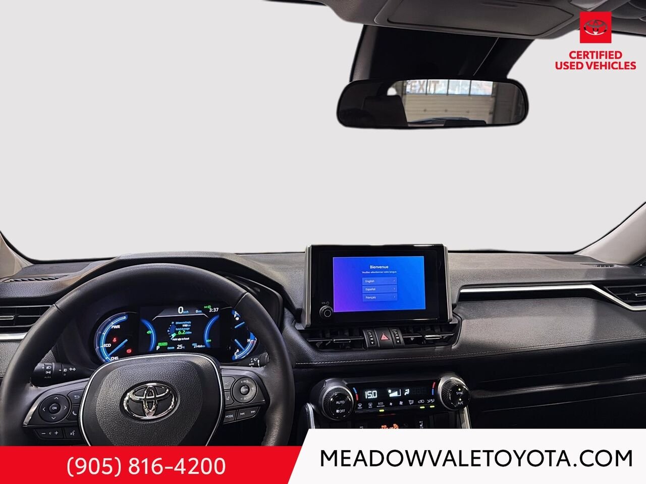 2025 Toyota RAV4 One Owner, Clean Car Fax, Power Sunroof, Power Trunk, Power Seat, Softex Leather Seating Wind Chill Pearl Mississauga - photo #14