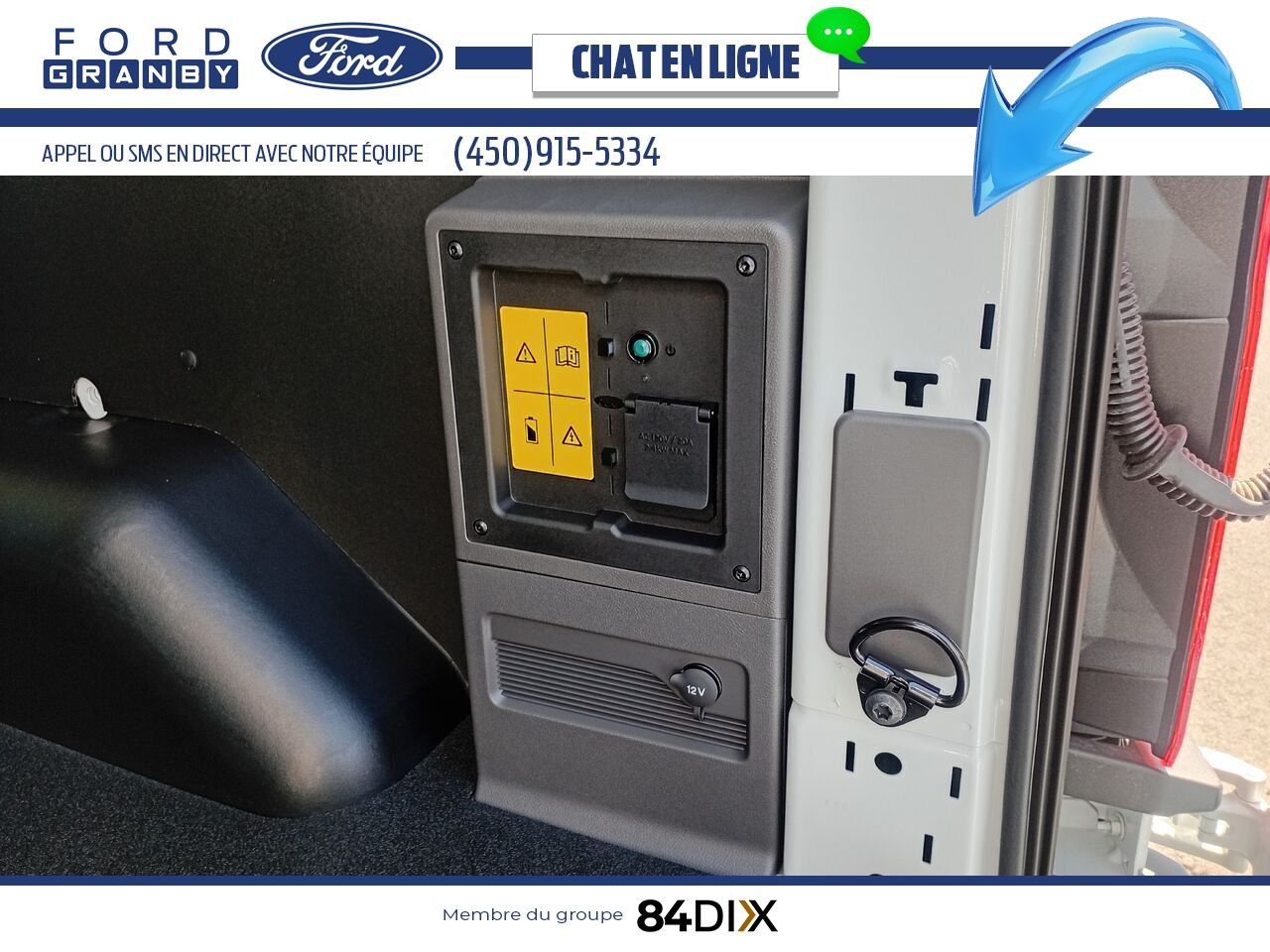 Ford E-TRANSIT FOURGONNETTE UTILITAIRE 2024 Blanc Granby - photo #24
