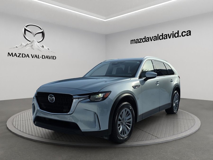 2024 Mazda CX-90 hybride rechargeable GS-L AWD, 7 passagers, Volant chauffant, Sièges chauffant, Toit ouvrant panoramique Grey