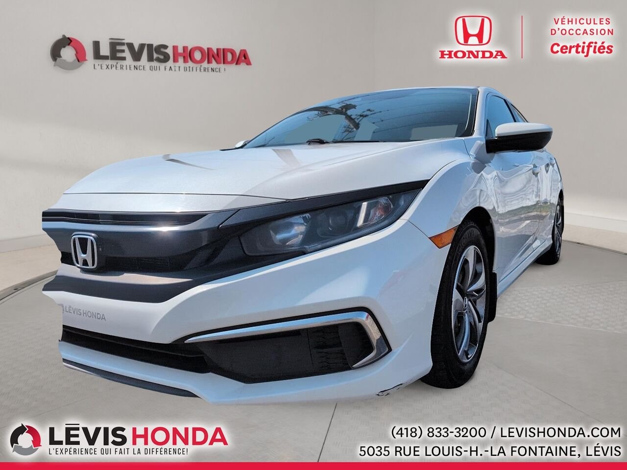 Honda Civic LX LX BM 2019 Blanc Lévis - photo #0
