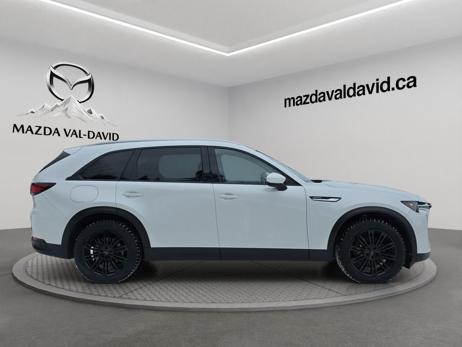 2024 Mazda CX-90 hybride rechargeable GS-L AWD, Volant chauffant, Toit ouvrant panoramique, Sièges en cuir White