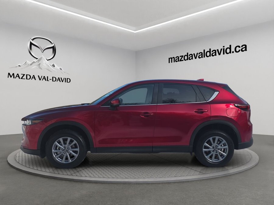 2025 Mazda CX-5 Gs, awd, Toit ouvrant, volant et rétroviseurs chauffants, hayon électrique Soul Red Crystal Metallic